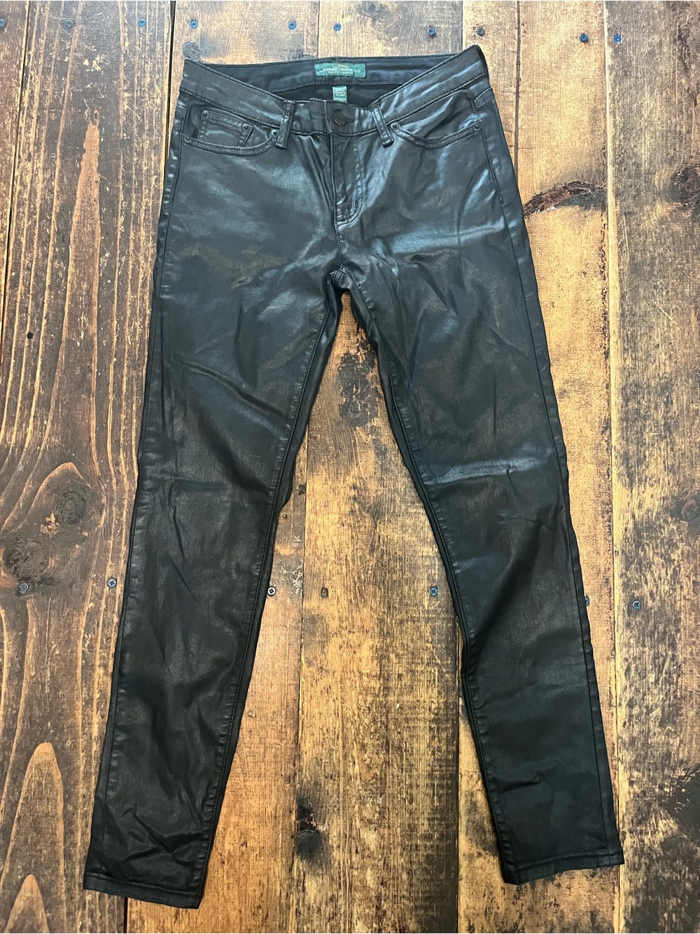 Ralph Lauren Black Coated Skinny Jeans